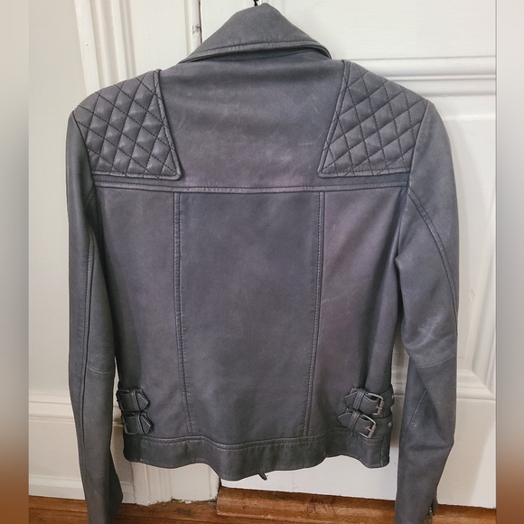All Saints Riders Hawk Leather Jacket - Picture 2 of 4